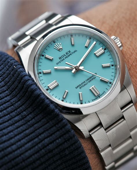 rolex oyster perpetual tiffany blue 36mm price|Rolex Oyster Perpetual 41mm blue.